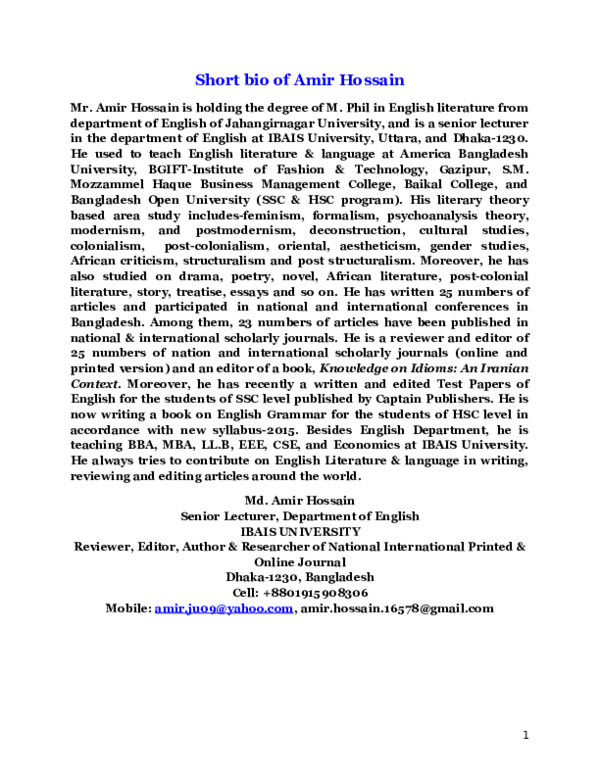 (PDF) A Feminist Analysis of Henrik Ibsen's A Doll's House Lauren