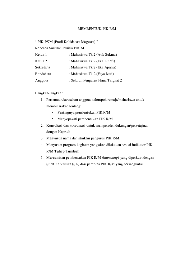 (DOC) MEMBENTUK PIK R