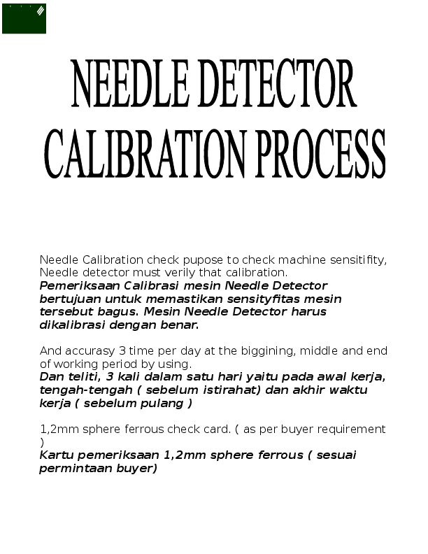 NEEDLE DETECTOR CALIBRATION PROCESS Dede bayu Academia.edu