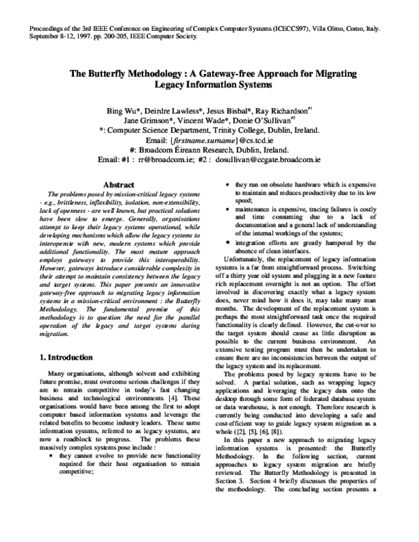 (PDF) The Butterfly Methodology : A Gateway-free Approach for Migrating ...