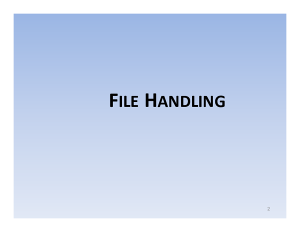 (PDF) File Handling in C++