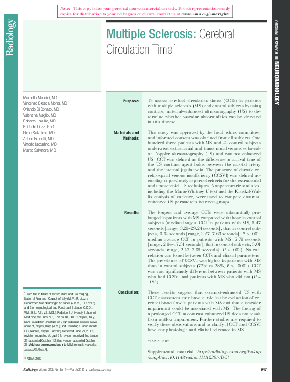 (PDF) Note: This copy is for Multiple sclerosis: Cerebral Circulation ...