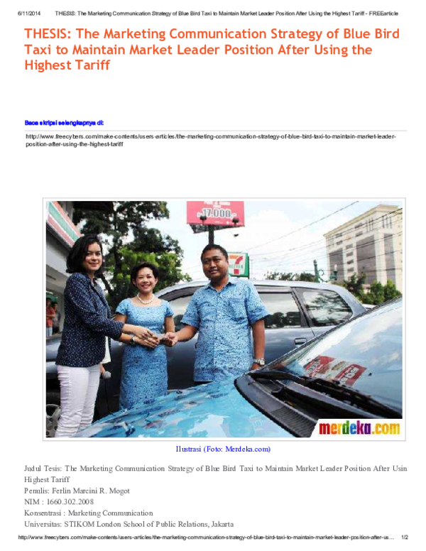 Dissertation on marketing communication