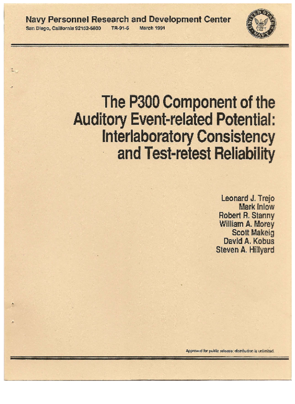 (PDF) The P300 Component of the Auditory Event-related Potential ...