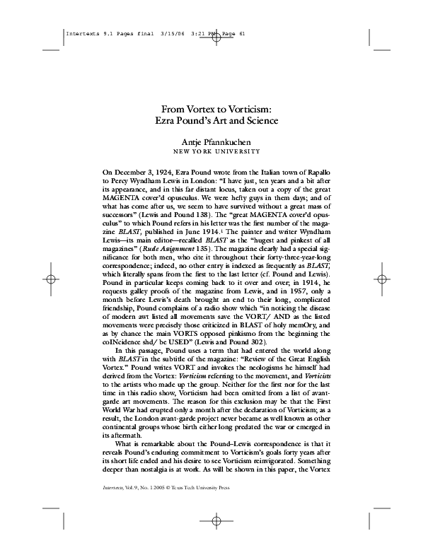 Vorticist manifesto image