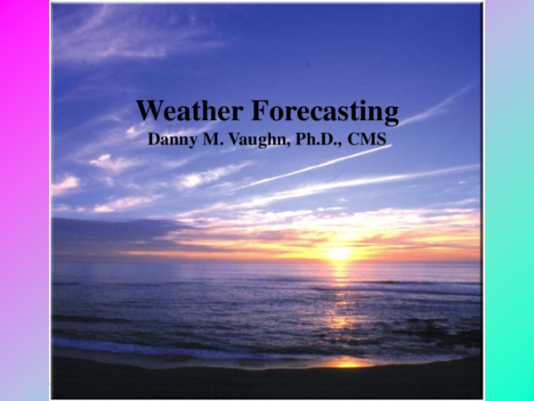 (PPT) IX: WEATHER FORECASTING
