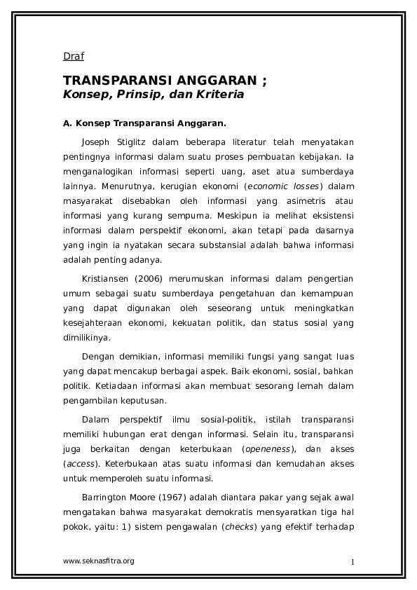 Transparansi Anggaran Pemerintah