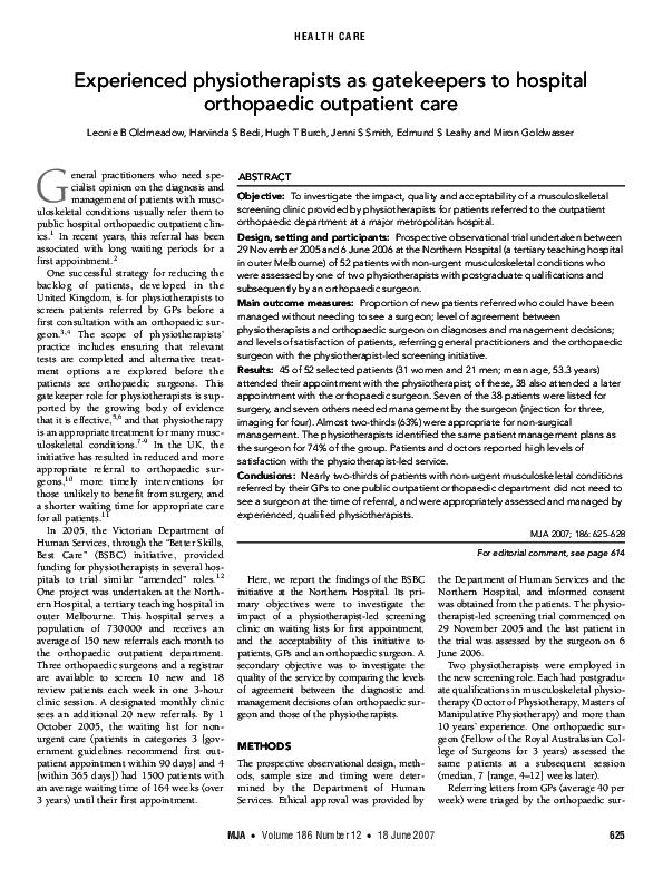 (PDF) The Medical Journal of Australia Leonie Oldmeadow Academia.edu