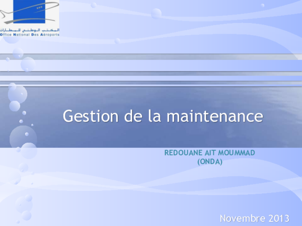 Gestion De Maintenance Pdf Page De Garde