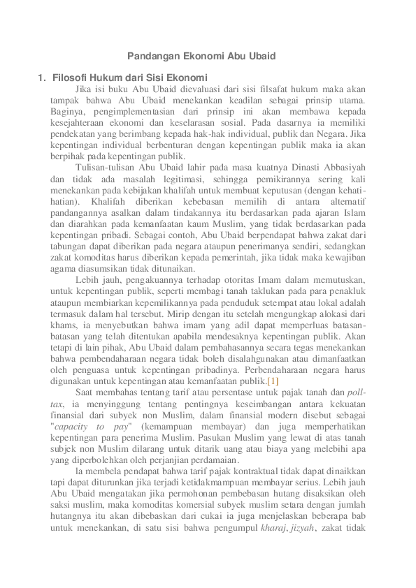 (DOC) Pandangan Ekonomi Abu Ubaid