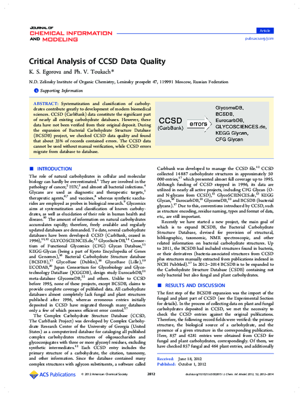 (PDF) Critical Analysis of CCSD Data Quality