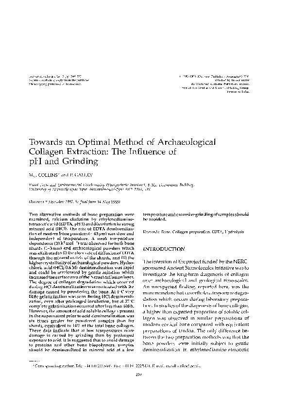 (PDF) Collins, M.J., Galley, P., 1998. Towards an optimal method of ...