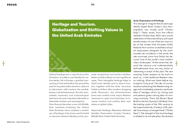 (PDF) Heritage and Tourism. Globalization and Shifting Values in the ...