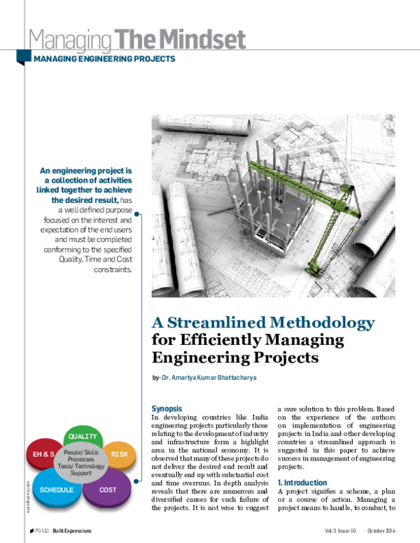 (PDF) A Streamlined Methodology for Efficiently Managing Engineering ...