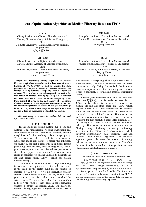 (PDF) Median Filter Sayantam Sarkar Academia.edu