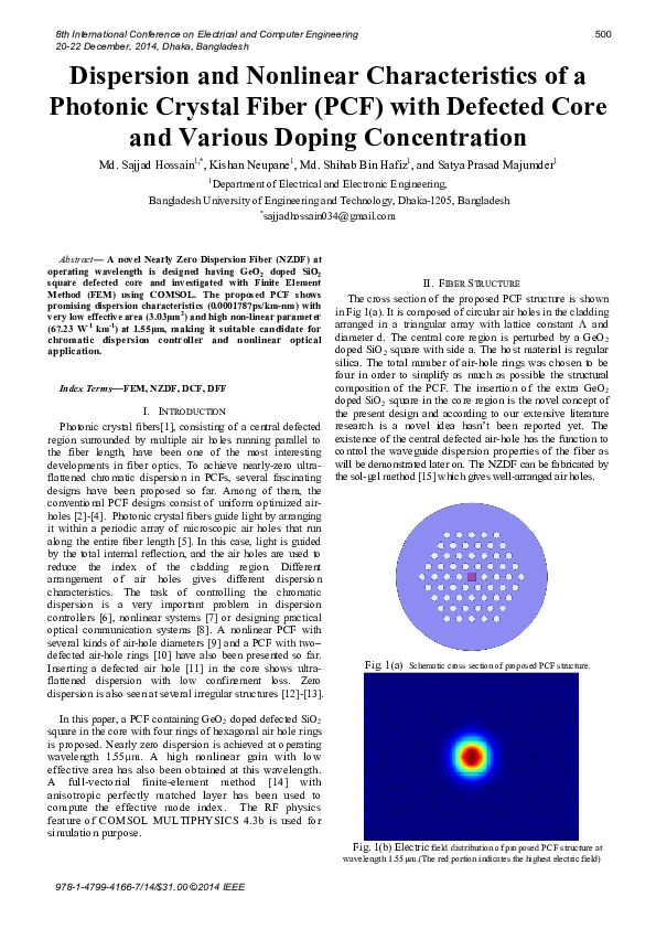 (PDF) Dispersion and Nonlinear Characteristics of a Photonic Crystal ...