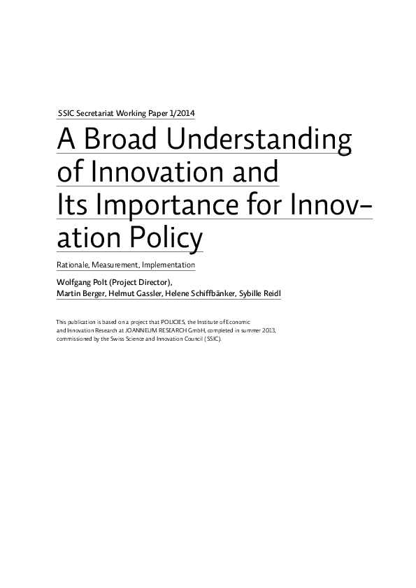 (PDF) Broad Understanding of Innovation and its importance for ...