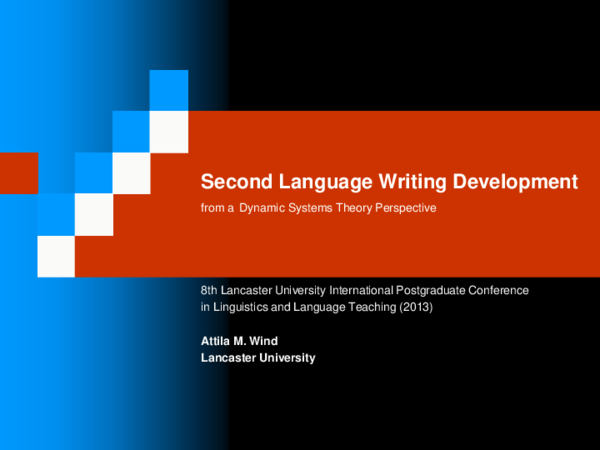 (PPT) Second Language Writing Development from a Dynamic Systems Theory ...