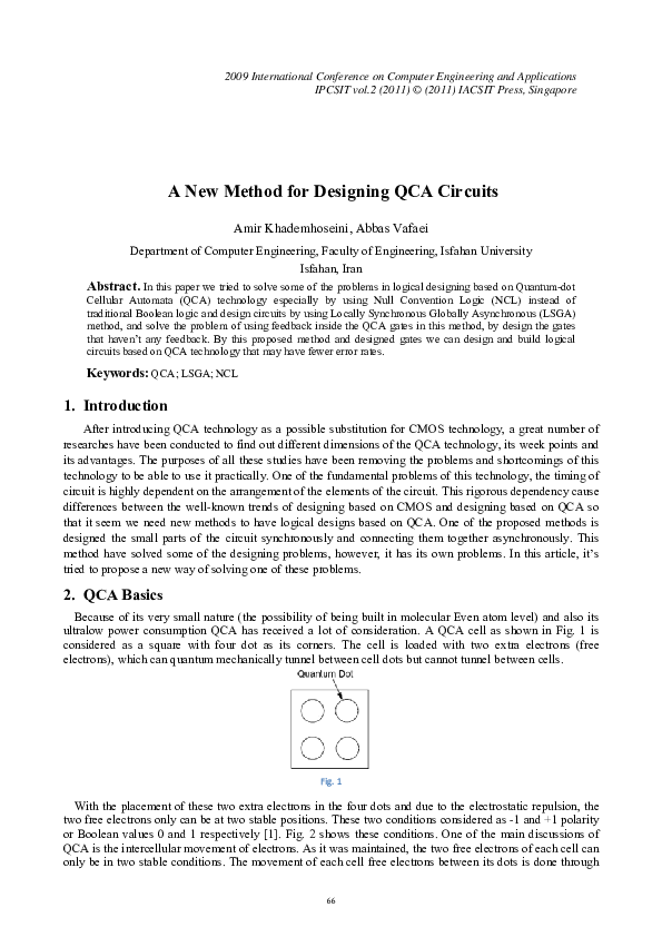 (PDF) A New Method for Designing QCA Circuits