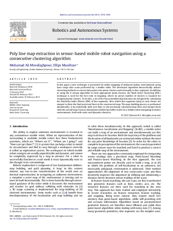 (PDF) Poly line map extraction in sensor-based mobile robot navigation ...