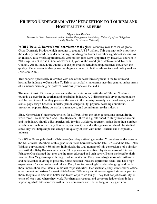 Example of research paper about hotel and restaurant management image