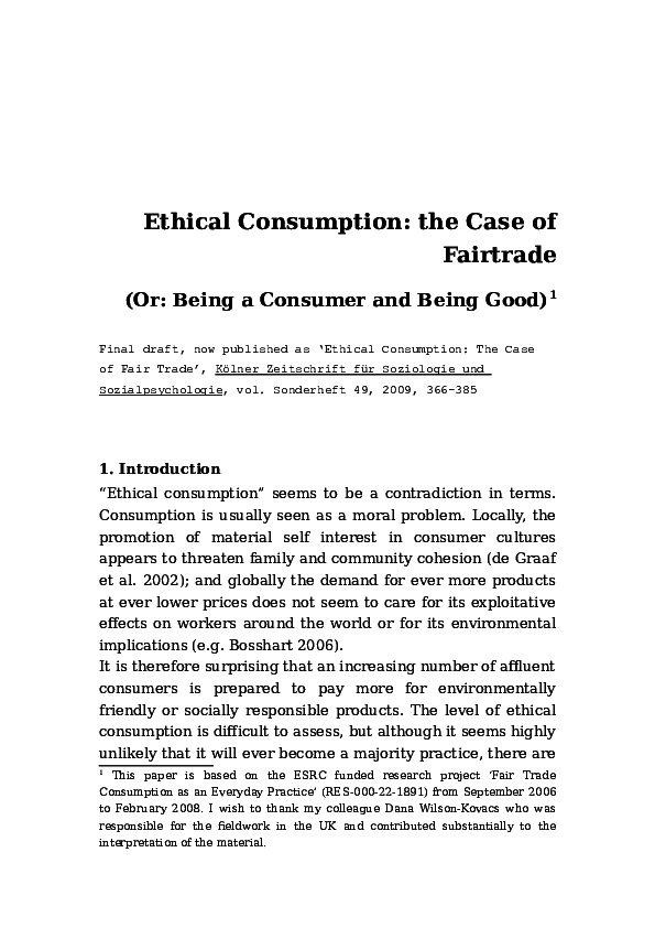 Essay ethical consumption picture