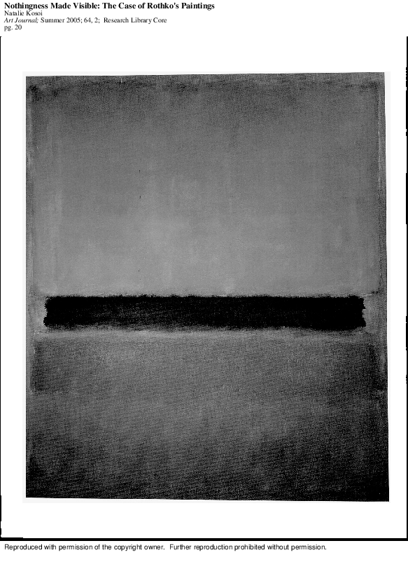 (PDF) Nothingness Made Visible: the Case of Rothko's Paintings