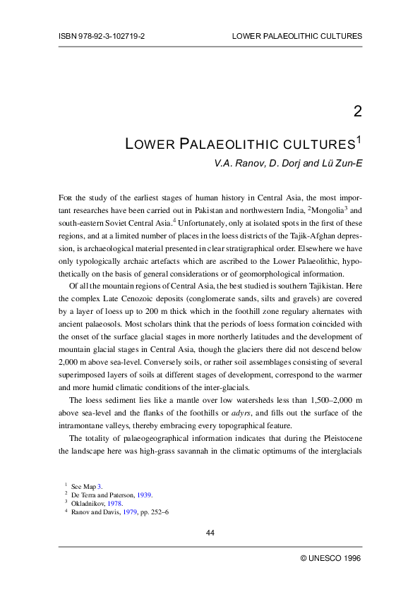 (PDF) LOWER PALEOLITHIC Tonkawa Trading Post Academia.edu