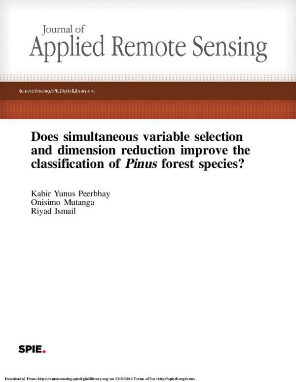 (PDF) Does simultaneous variable selection and dimension reduction ...