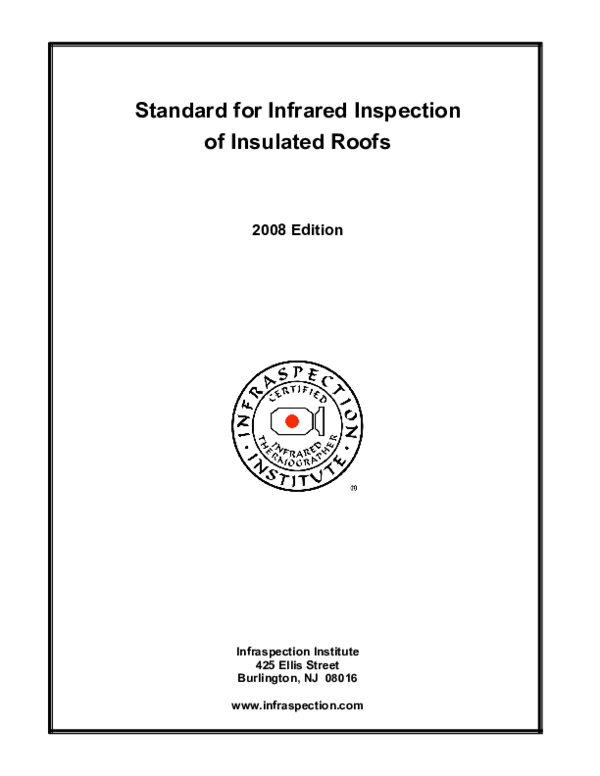 (PDF) Standard for Infrared Inspection of Insulated Roofs Standard for ...