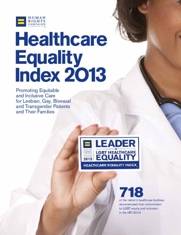 Pdf Healthcare Equality Index Shane Snowdon Academia Edu