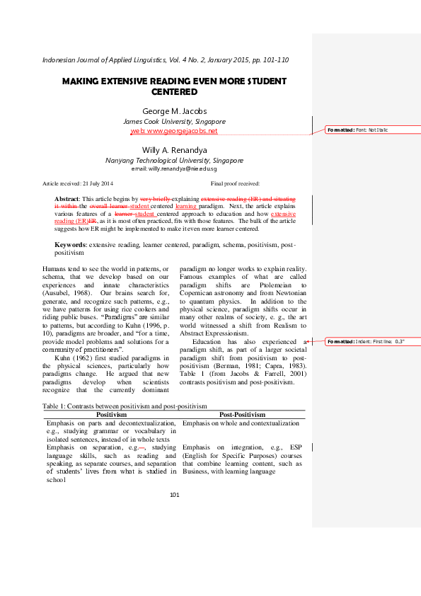 (DOC) Making extensive reading even more student centred