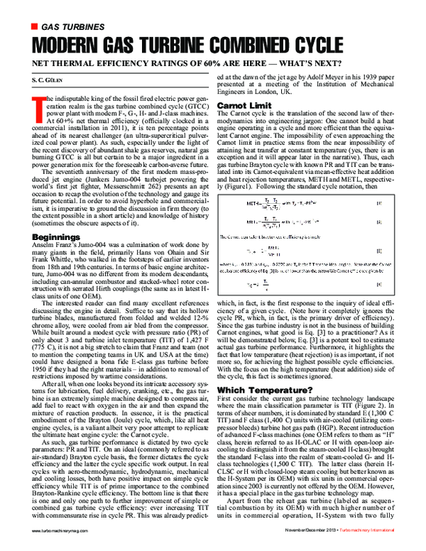 (PDF) Modern Gas Turbine Combined Cycle
