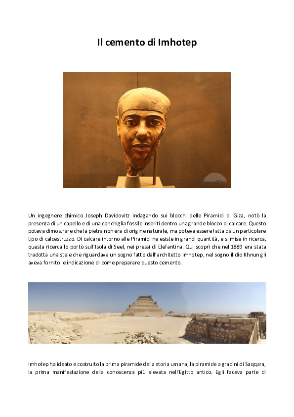 (PDF) Il cemento di Imhotep Leonardo Lovari Academia.edu
