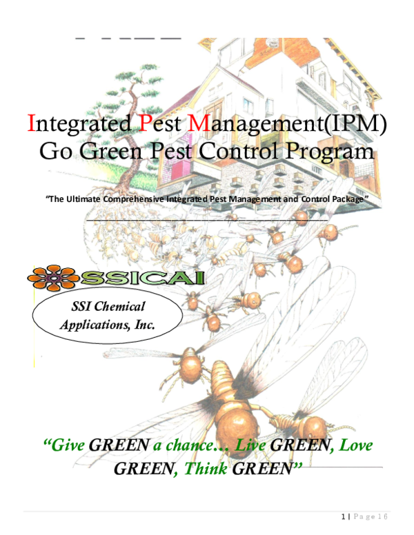 (PDF) Generic and Adaptive Go Green Integrated Pest management