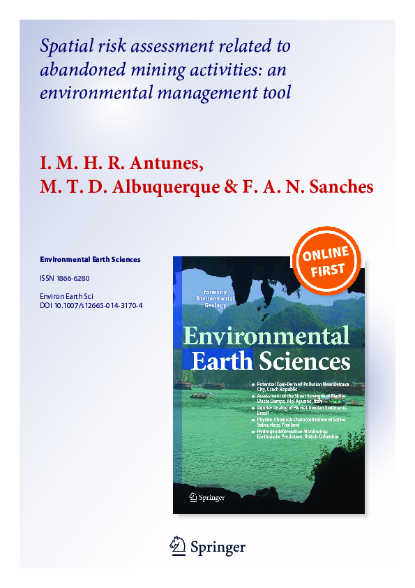 (PDF) Spatial risk assessment related to abandoned mining activities ...
