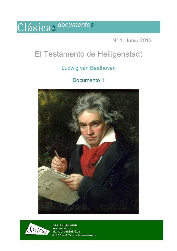 (PDF) El testamento de Heiligenstadt. Beethoven