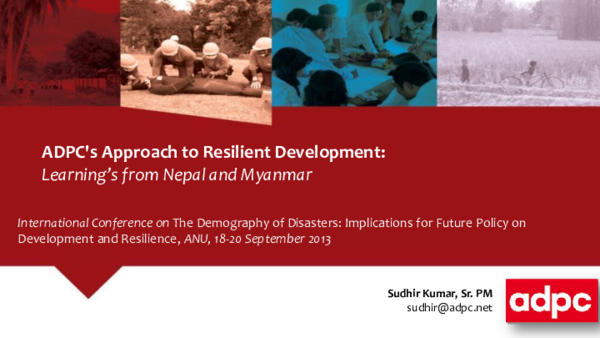 (PPT) ADPC's approach to risk resilient development