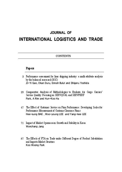 (PDF) Performance Assessment for Liner Shipping Industry A multiAttribute Analysis by the