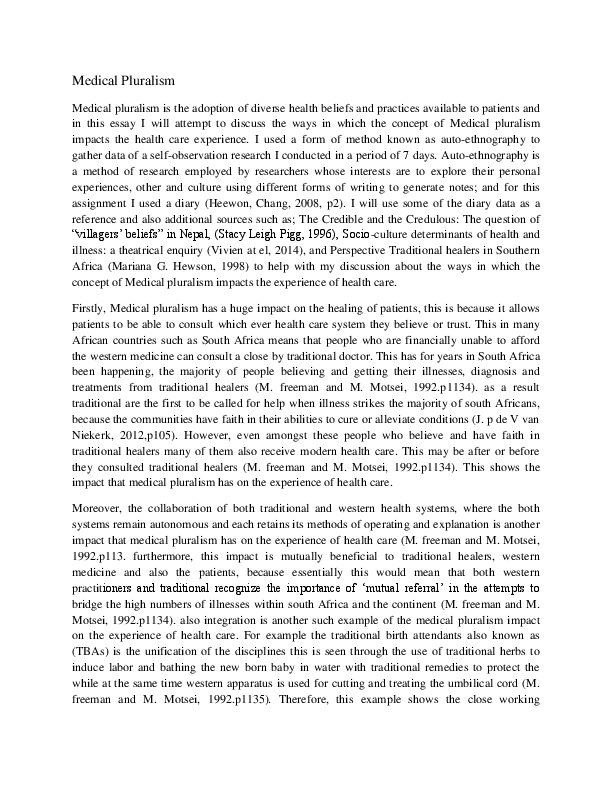 Medical pluralism ppt image