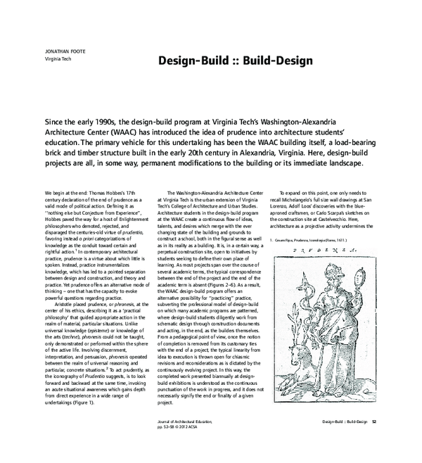 (PDF) Design / Build : Build / Design