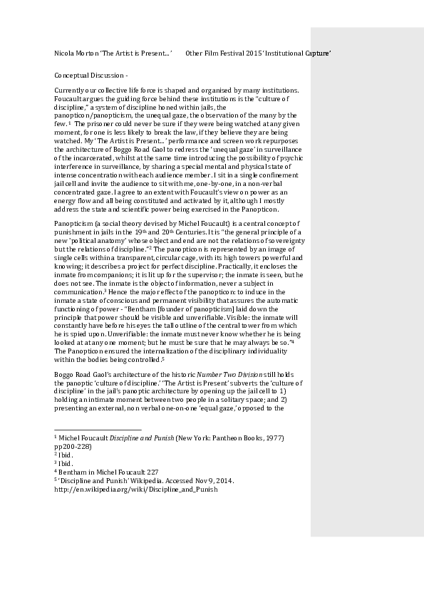 (DOC) Institutional Capture: Discipline and Surveillance