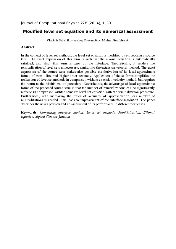 (DOC) Modified level set equation and its numerical assessment