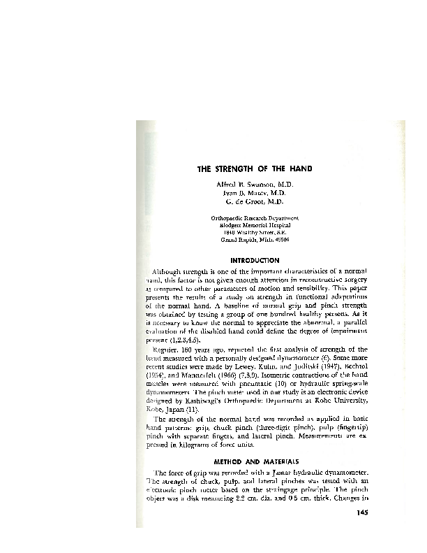 (PDF) THE STRENGTH OF THE HAND