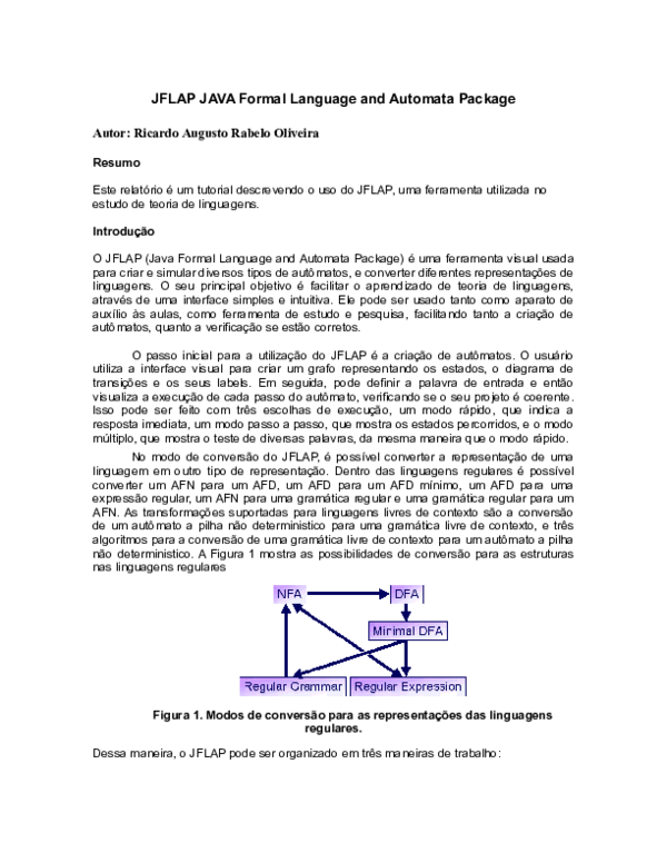 (DOC) JFLAP JAVA Formal Language and Automata Package