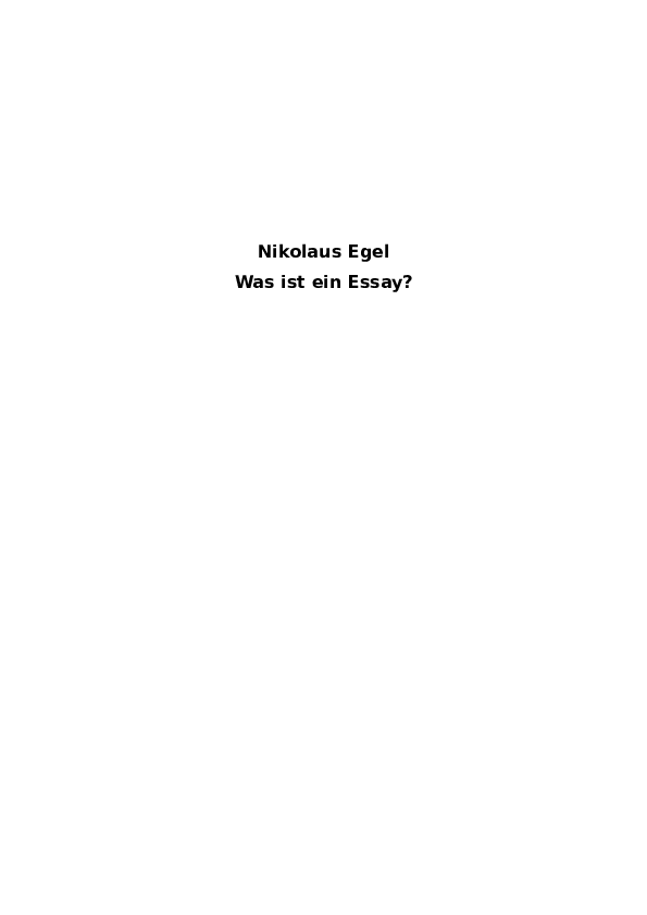 (DOC) Was ist ein Essay?