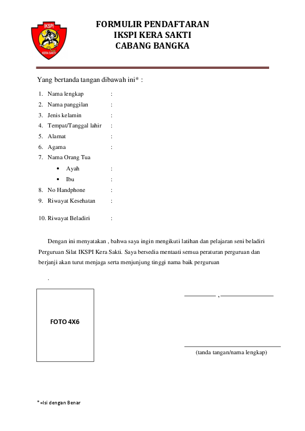 Contoh Surat Izin Orang Tua Untuk Mengikuti Kegiatan