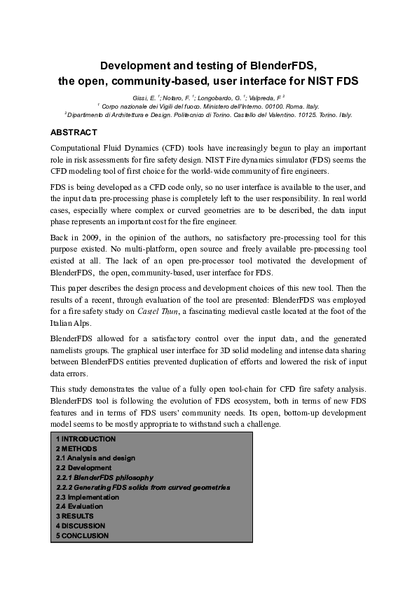 (PDF) Development and testing of BlenderFDS, the open, community-based ...