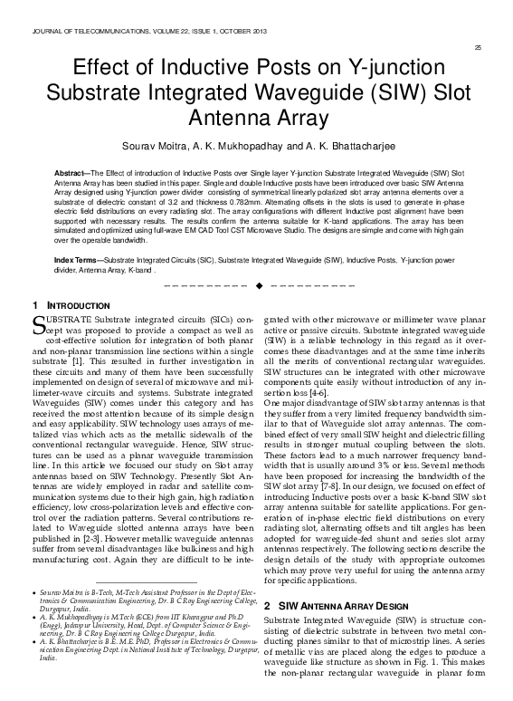 (PDF) Effect of Inductive Posts on Y-junction Substrate Integrated ...