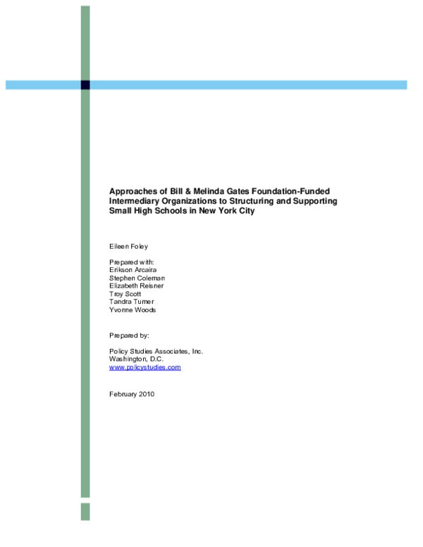 (PDF) Approaches of Bill & Melinda Gates FoundationFunded Intermediary Organizations to